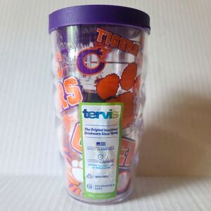 Tervis Clemson Tigers Double Wall Tumbler with Purple Lid 10 oz NEW